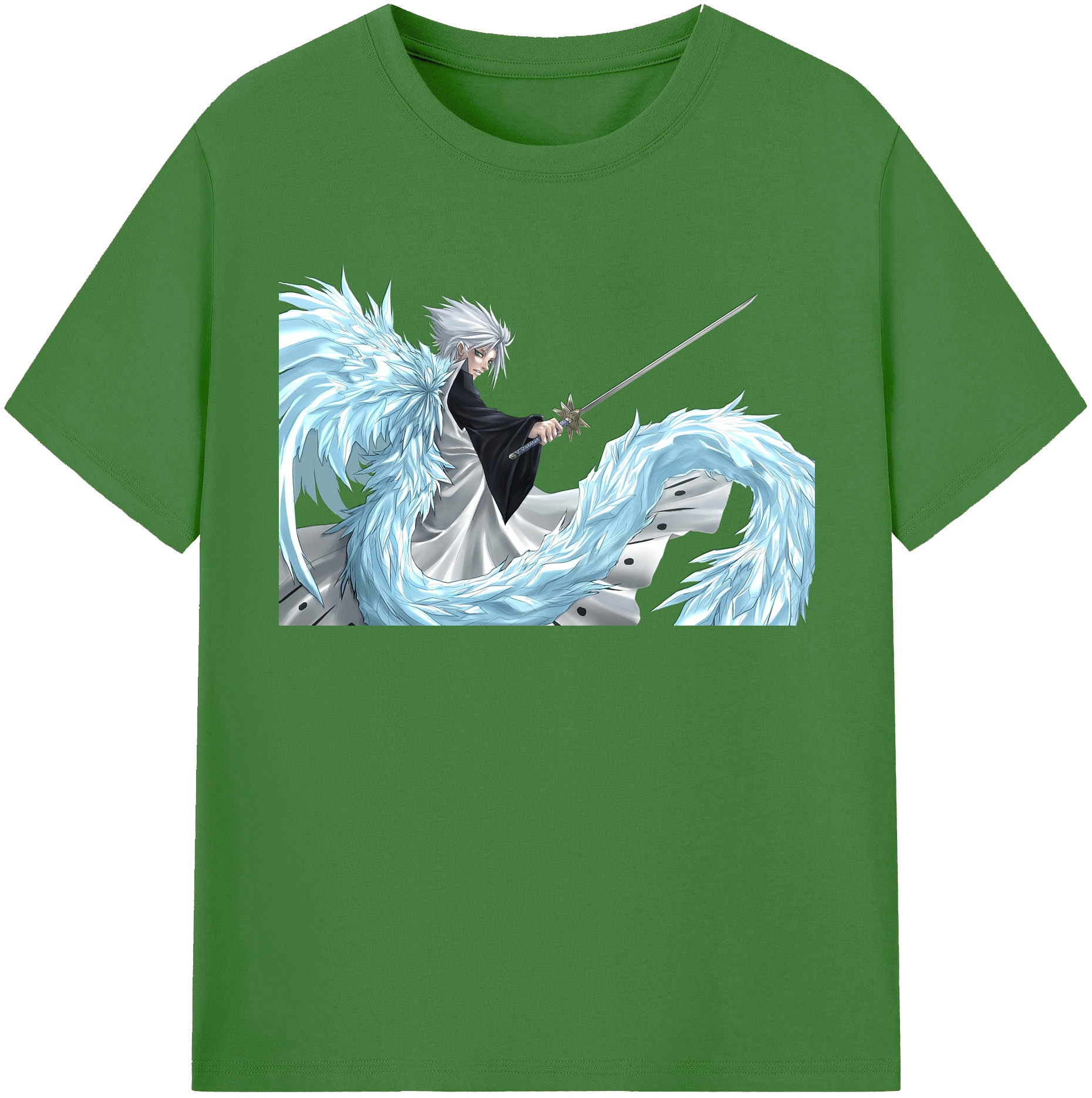 （画像用） ブリーチ 日番谷冬獅郎（ひつがや とうしろう） BLEACH Hitsugaya Toushirou レディースカジュアルプリントTシャツ（綿100％）